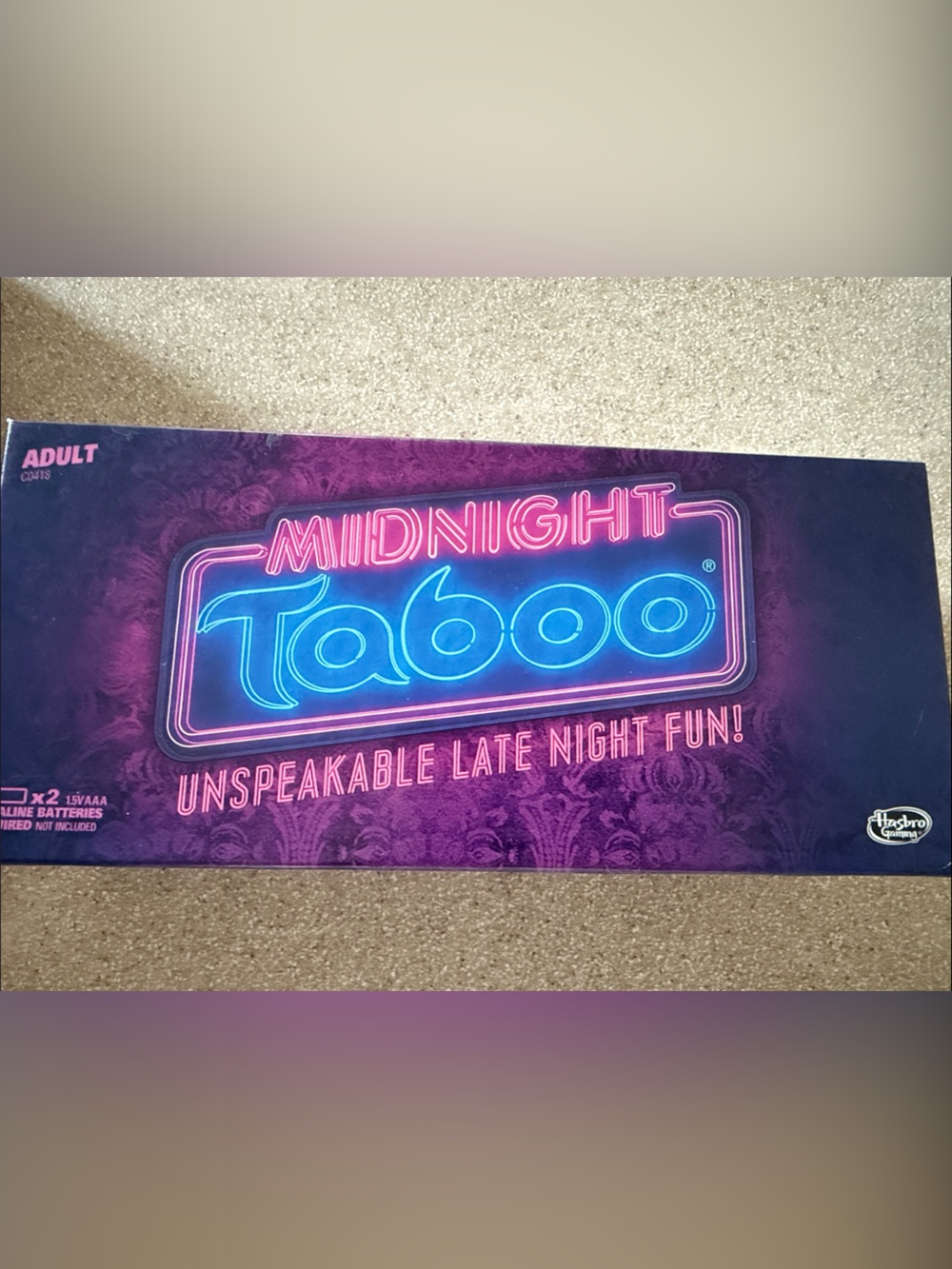 Midnight Taboo Card Game.